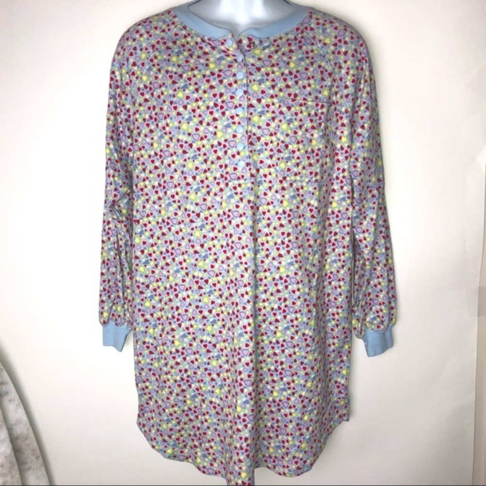 Cabernet Sleepwear‎ Sleep Hearts NightGown Women's Small Cozy Warm